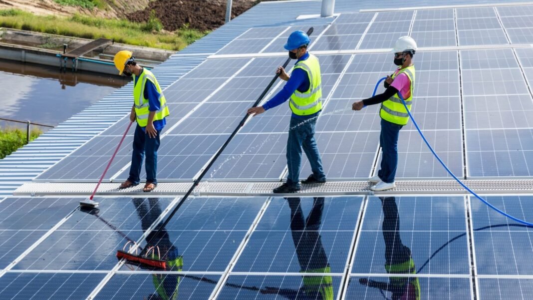 cleaning of solar panels