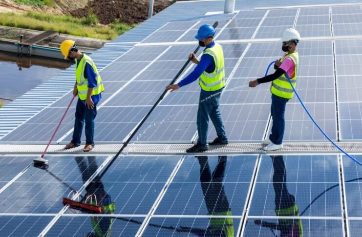 cleaning of solar panels